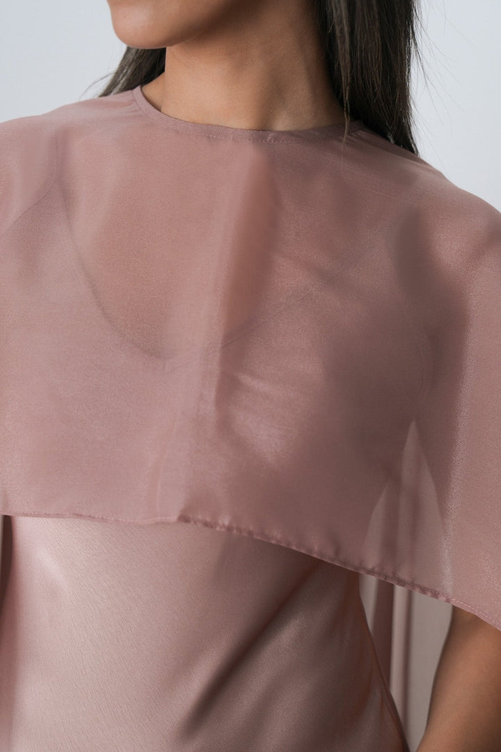 DATE NIGHT DRESS WITH CAPELET