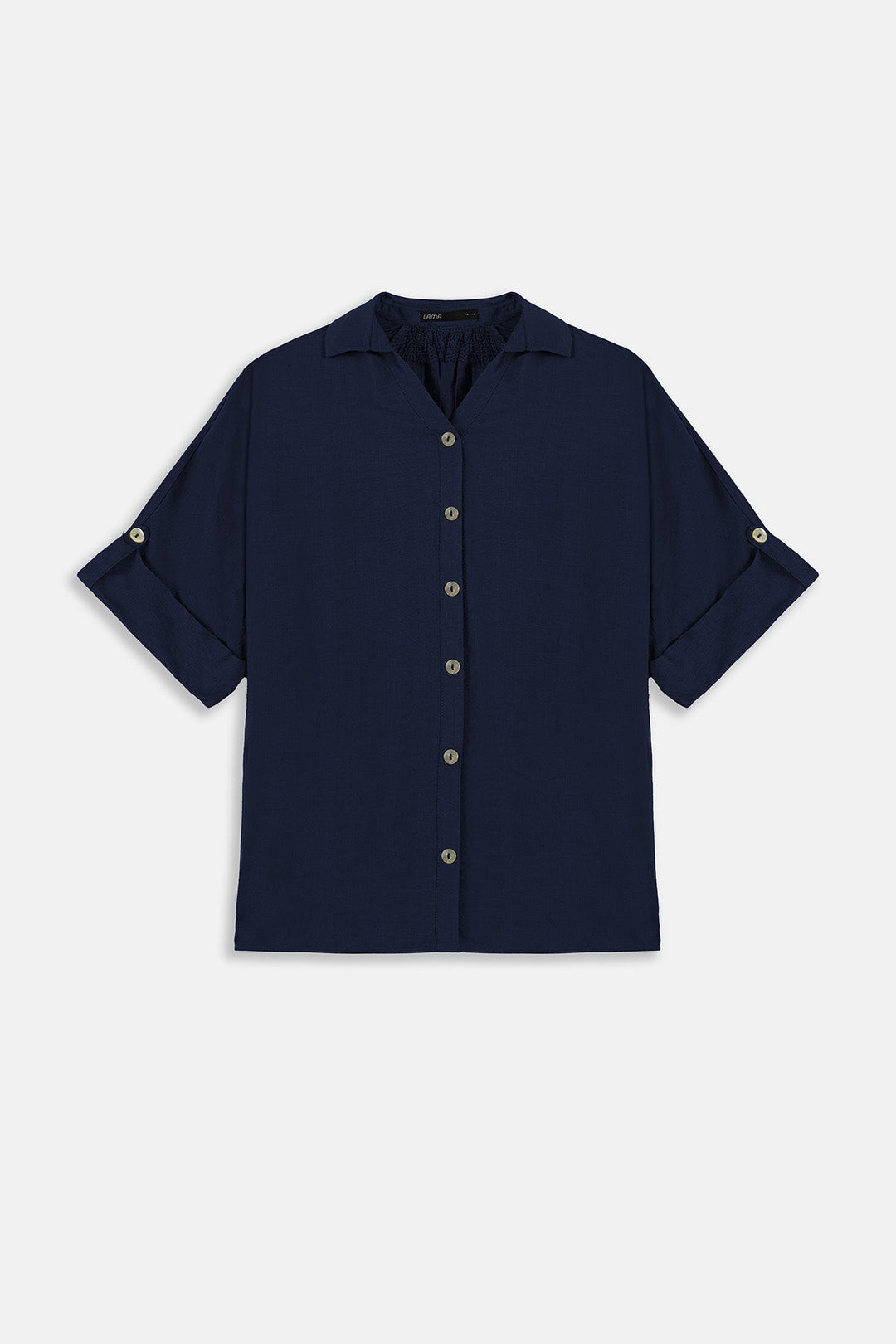 BLUE-SOFT TURN UP SHIRT