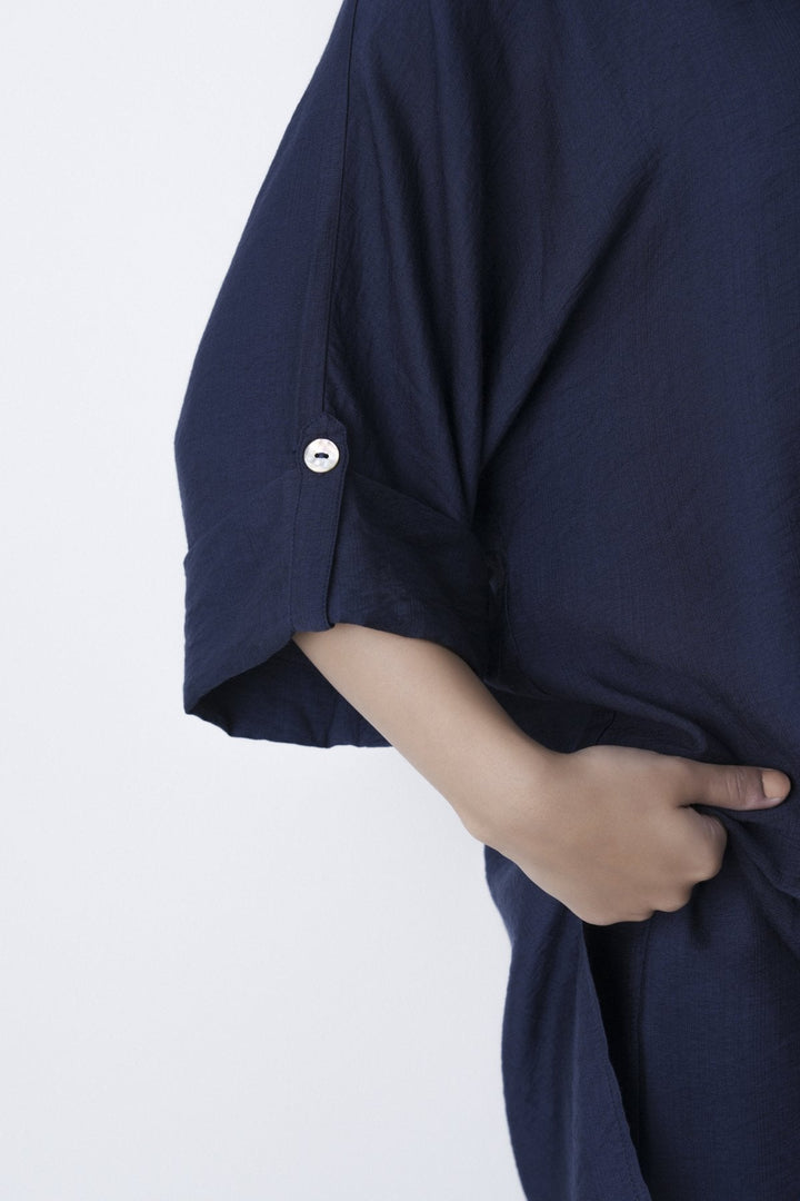 BLUE-SOFT TURN UP SHIRT