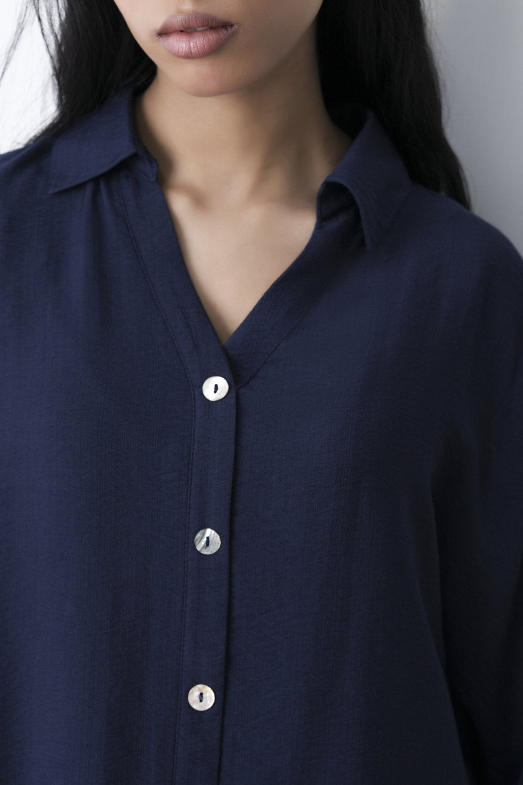 BLUE-SOFT TURN UP SHIRT