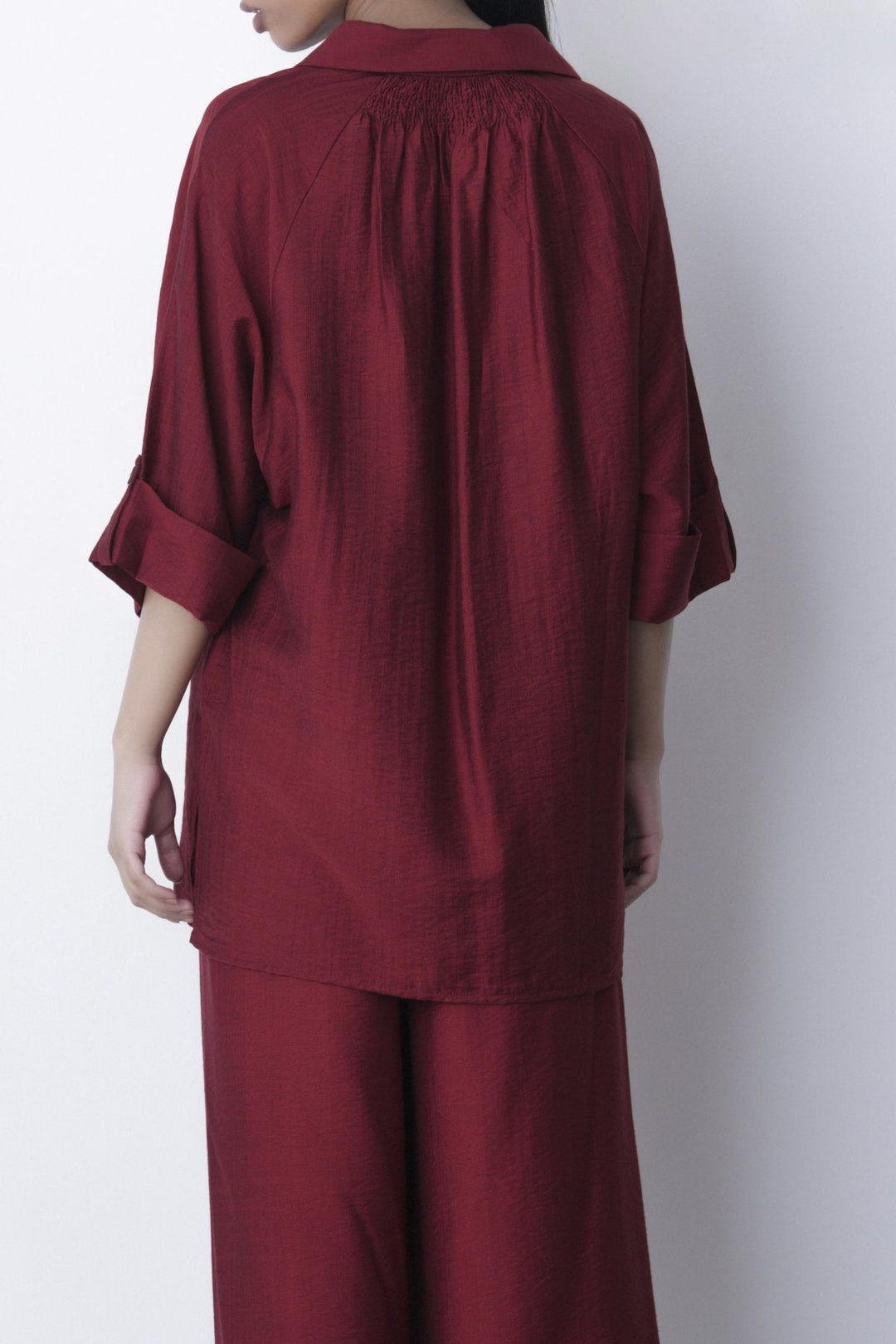 RED-SOFT TURN UP SHIRT