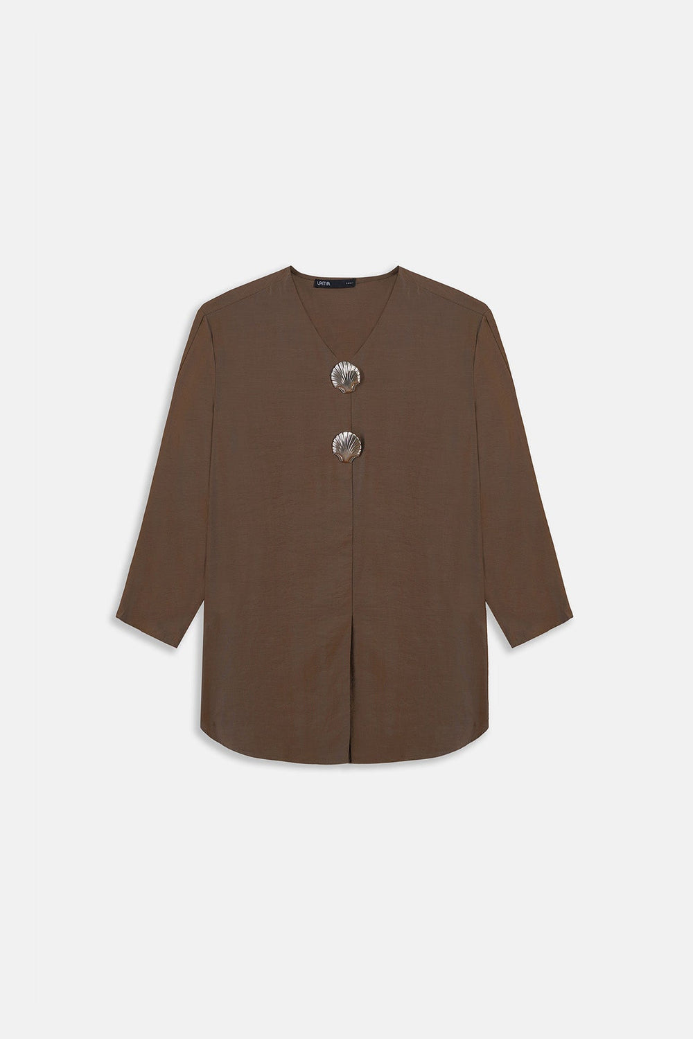 BROWN-SEA TREASURES BLOUSE