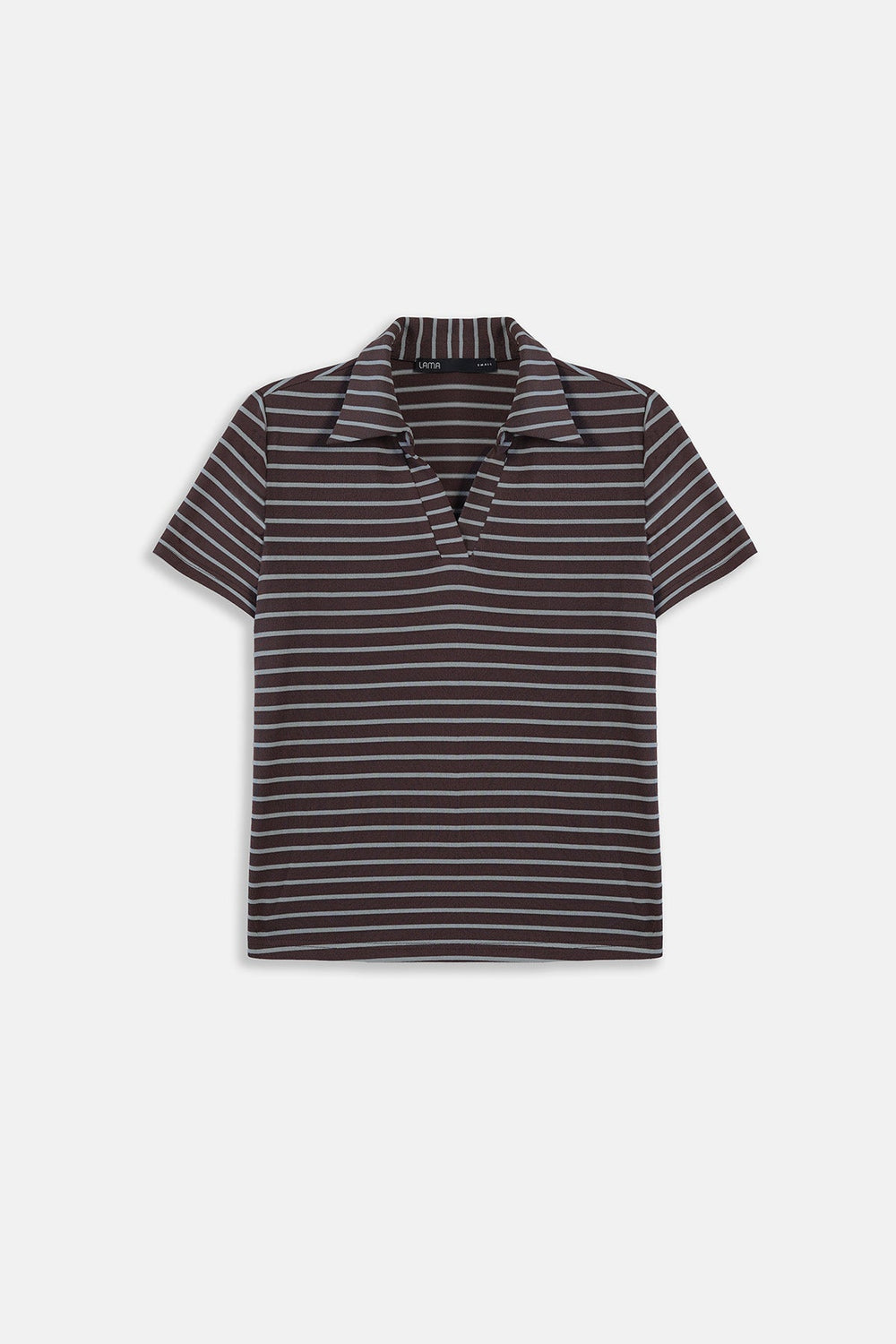 BROWN GREY-YARN DYED HENLEY