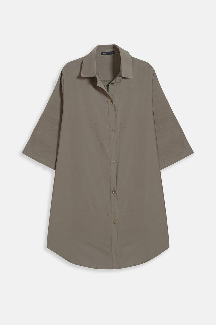 OLIVE STONEWASH TUNIC