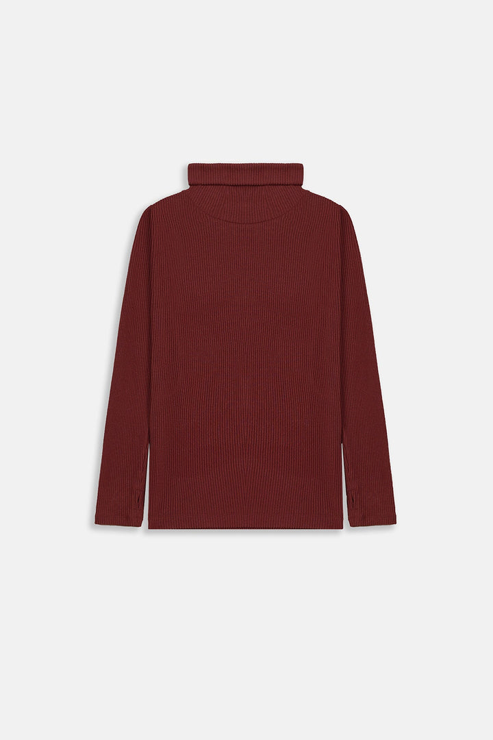 RUST SOFT KNIT PULLOVER