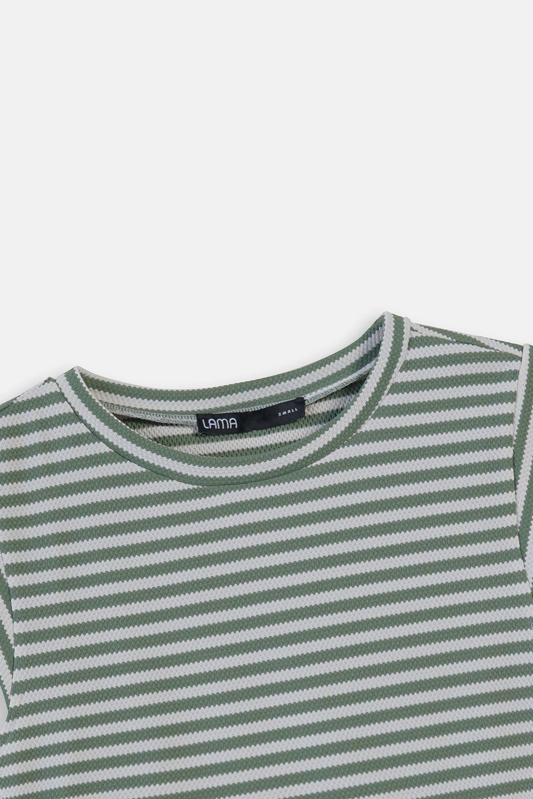 OLIVE WHITE-YARN DYED TEE