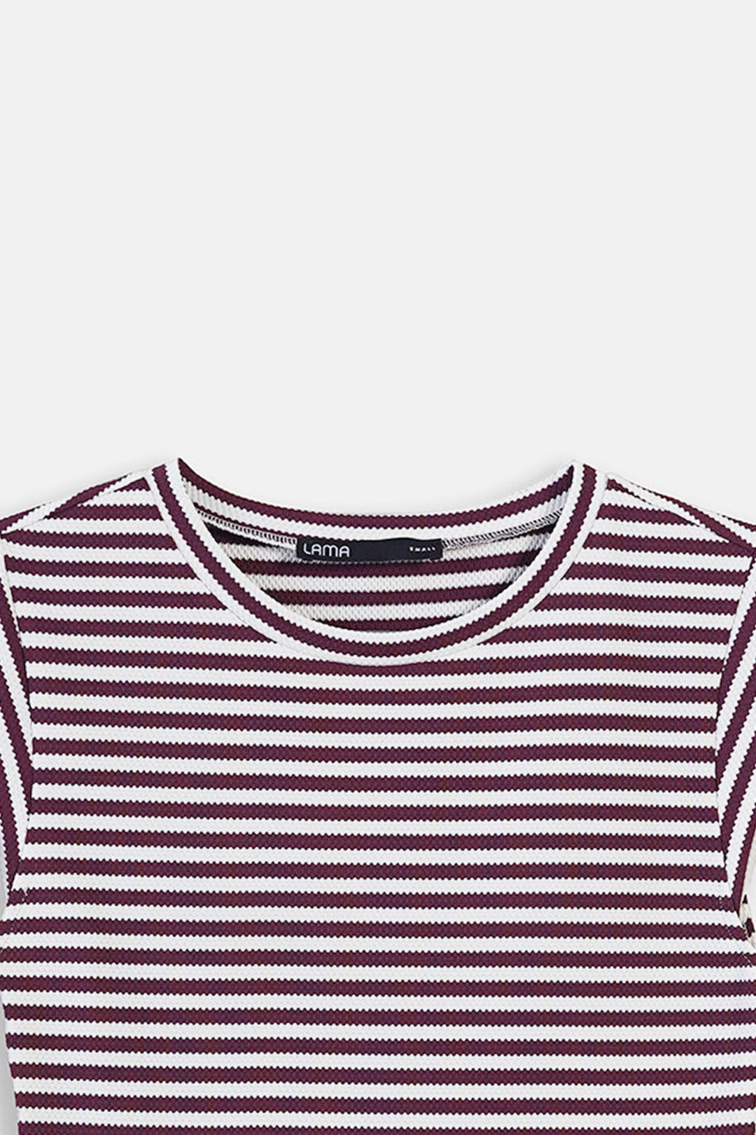 PLUM WHITE-YARN DYED TEE