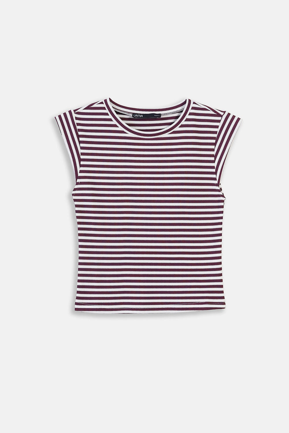 PLUM WHITE-YARN DYED TEE