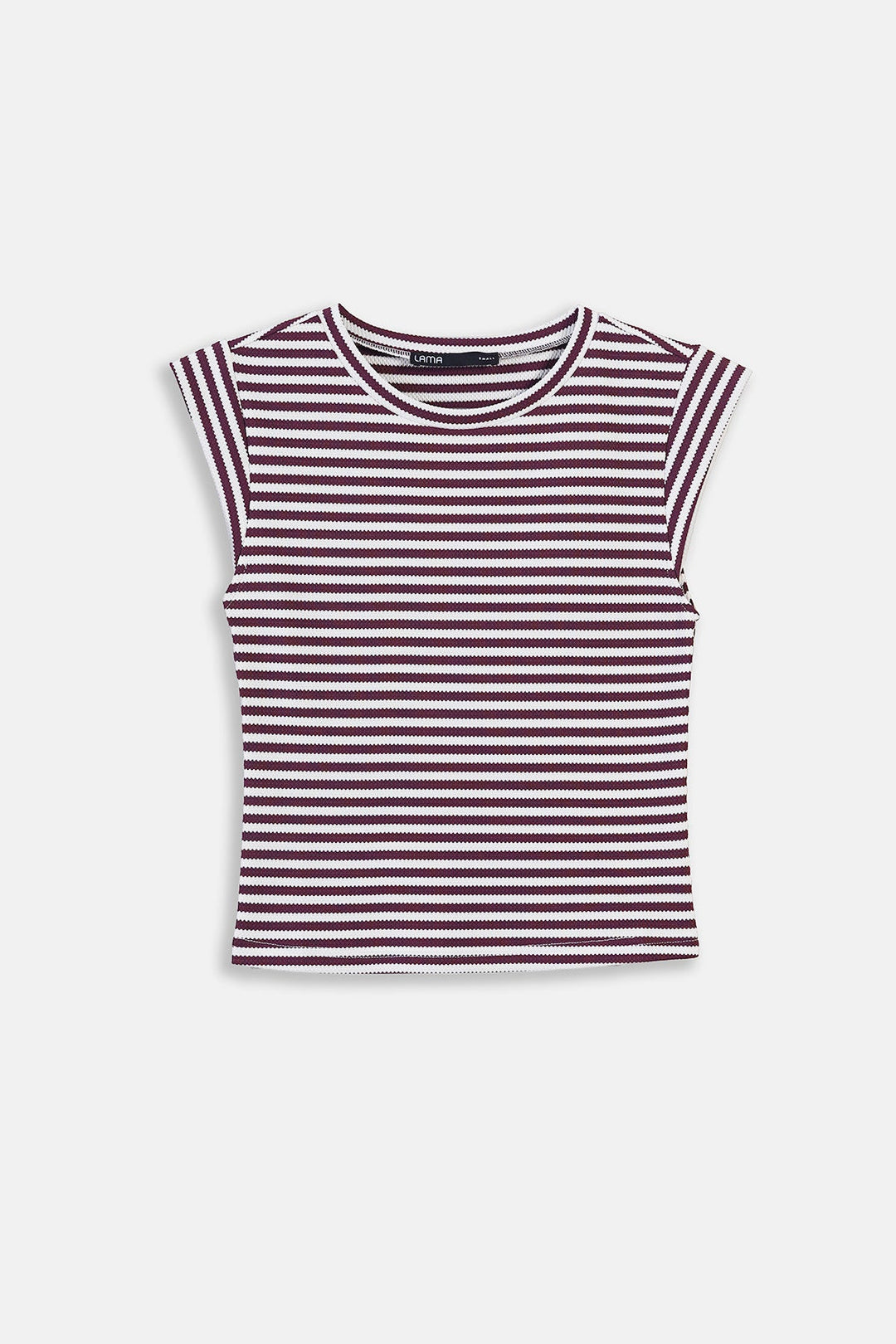 PLUM WHITE-YARN DYED TEE