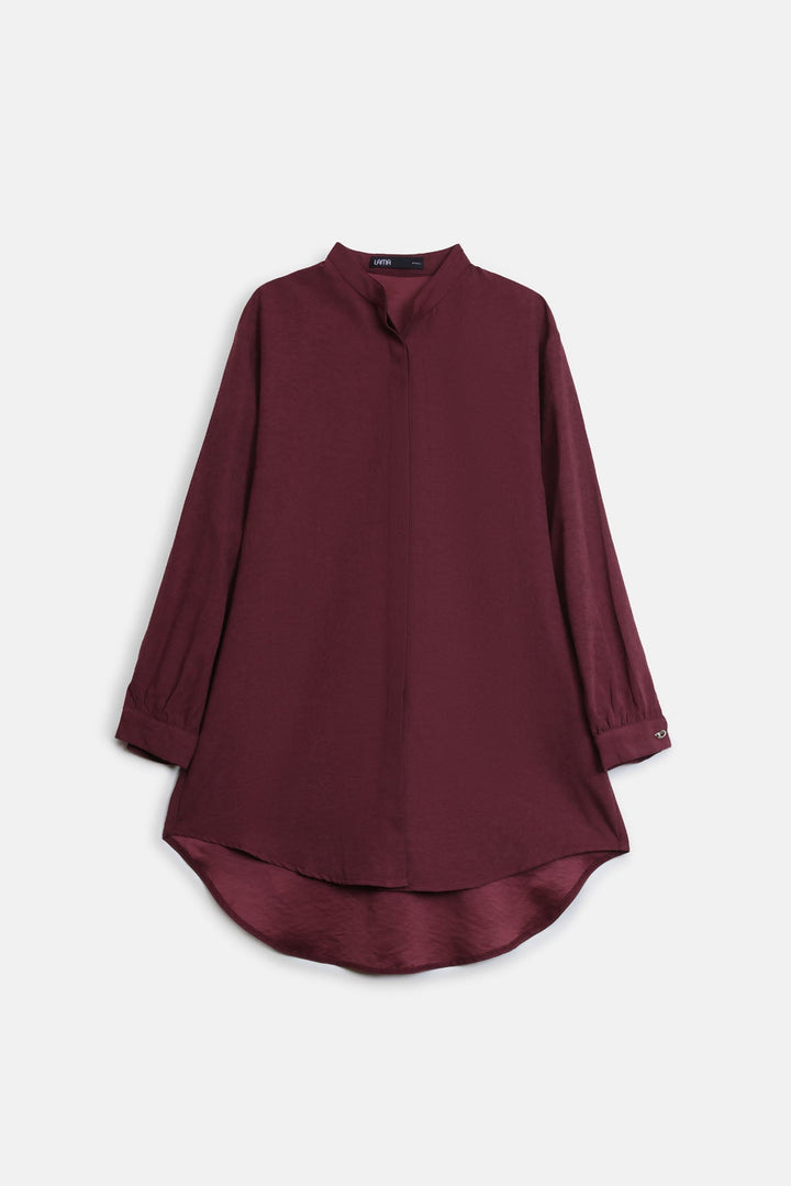 SUEDETTE COLLAR TUNIC