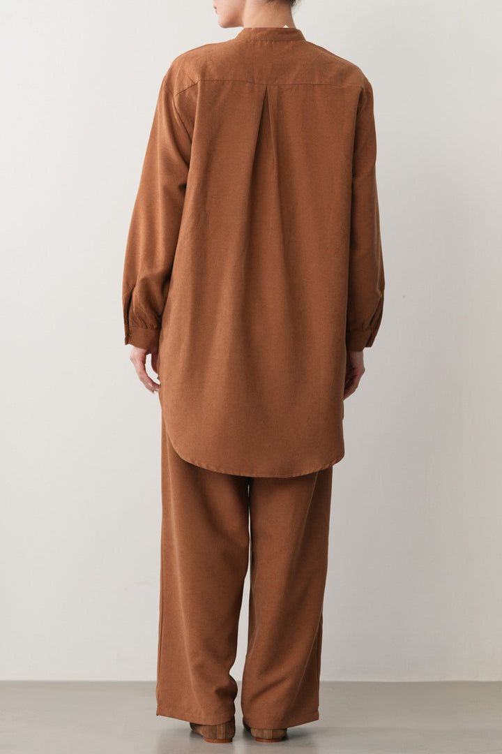 SUEDETTE COLLAR TUNIC