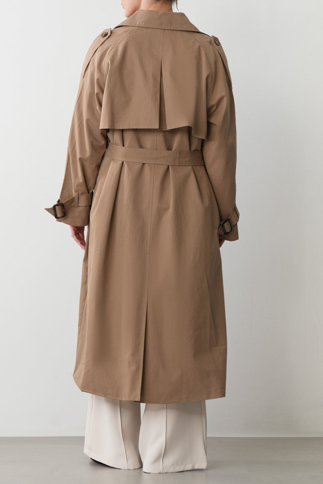 SILKY TRENCH STYLE COAT