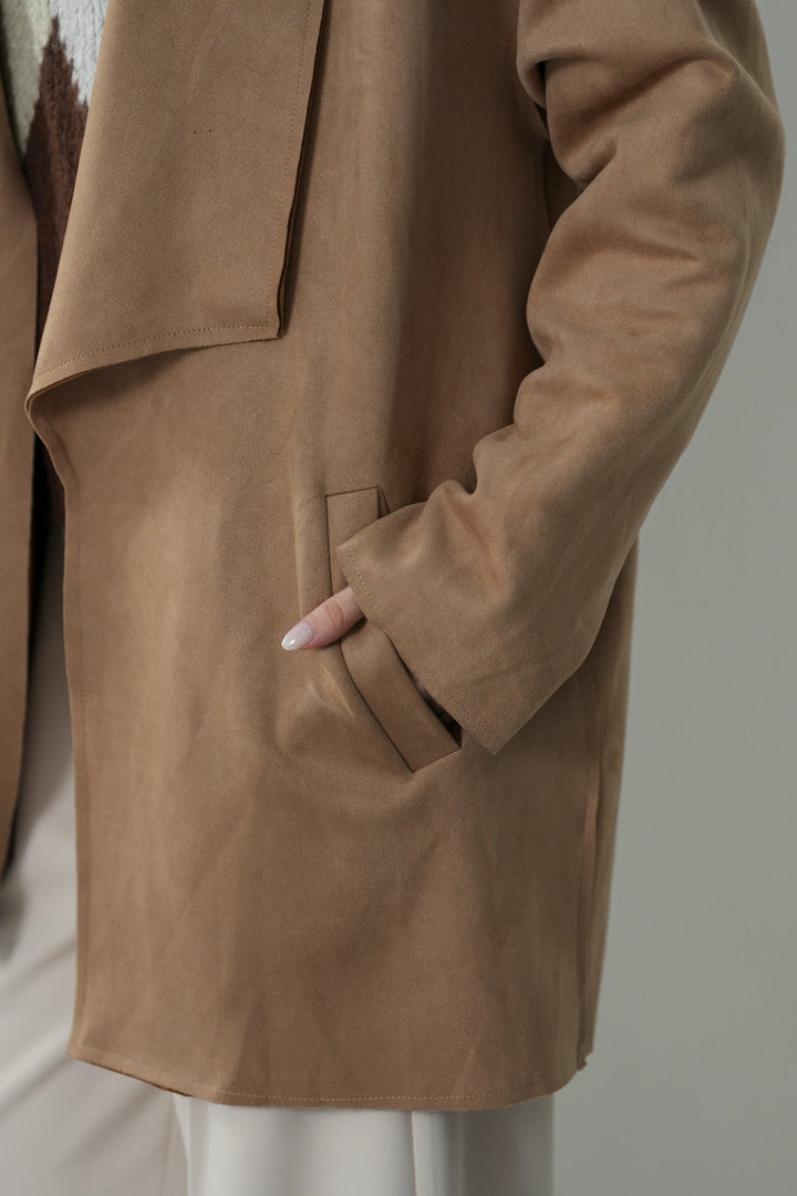 WATERFALL SUEDETTE COAT