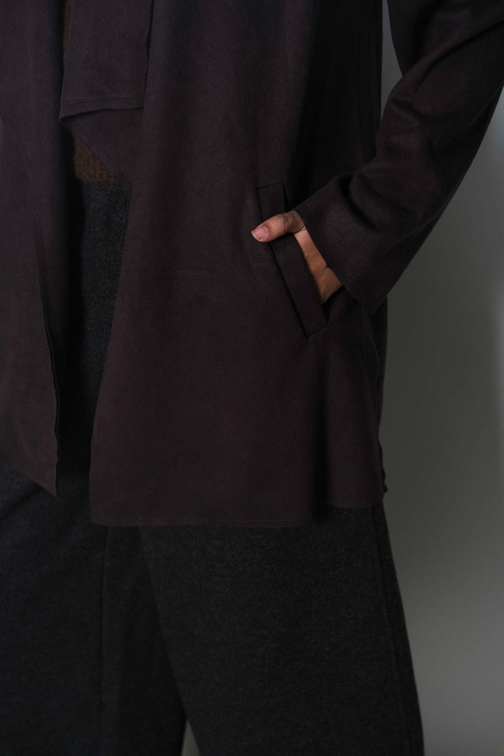 WATERFALL SUEDETTE COAT