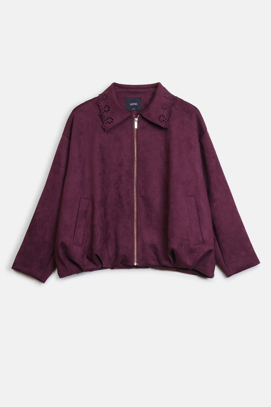 CUTWORK SUEDETTE JACKET