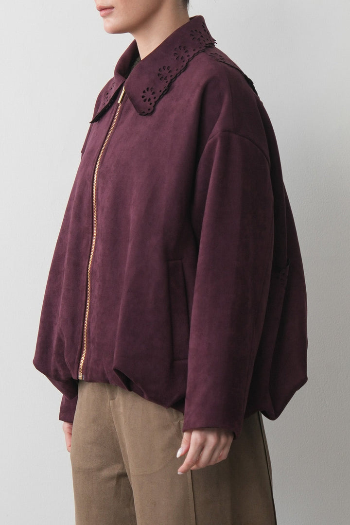 CUTWORK SUEDETTE JACKET