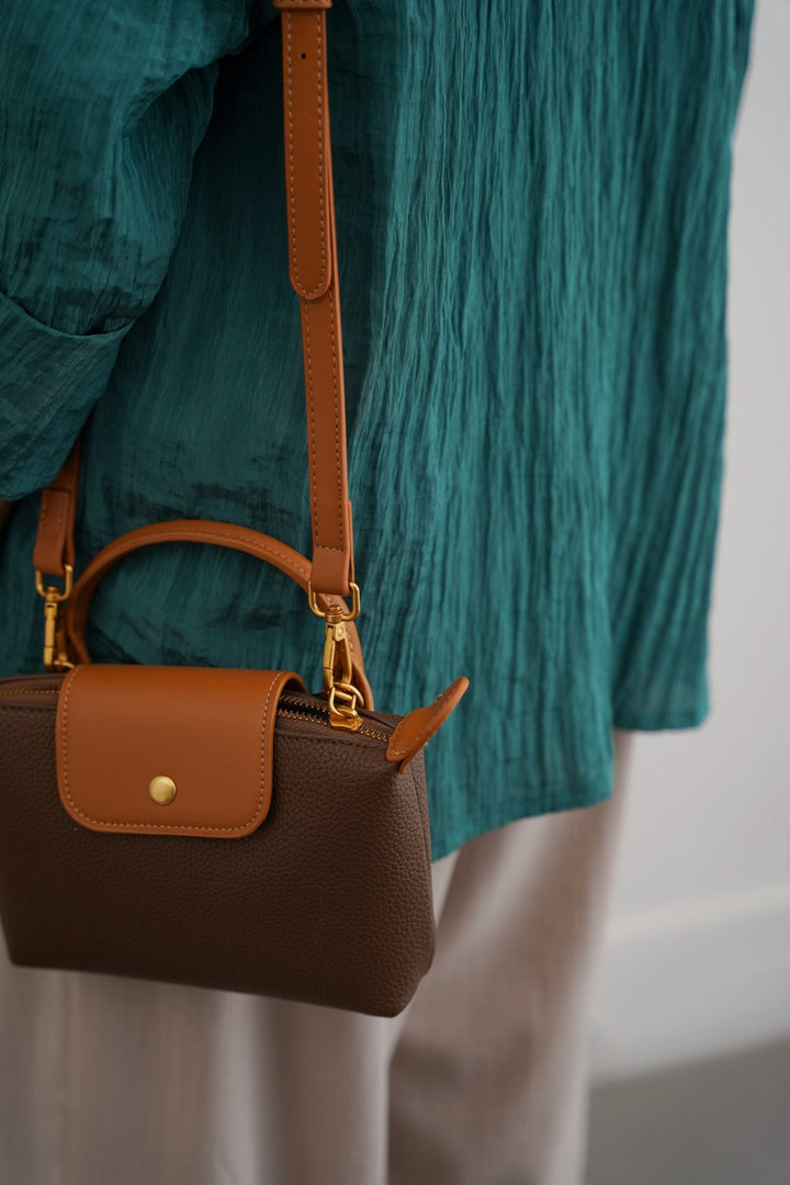 COFFEE SMALL LOTUS CROSSBODY