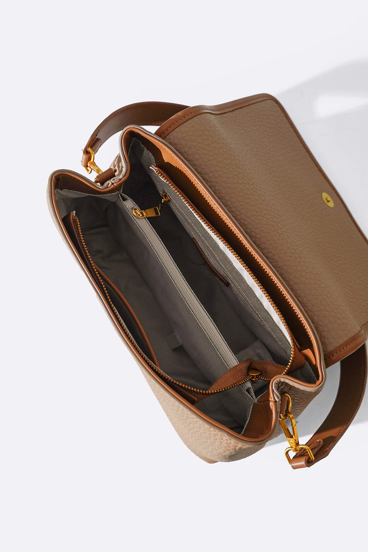 TAUPE BUTTER SHOULDER BAG