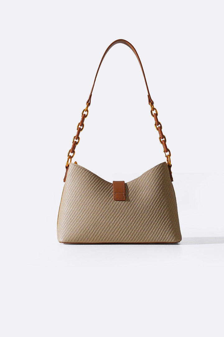 BEIGE RAZOR CROSSBODY BAG