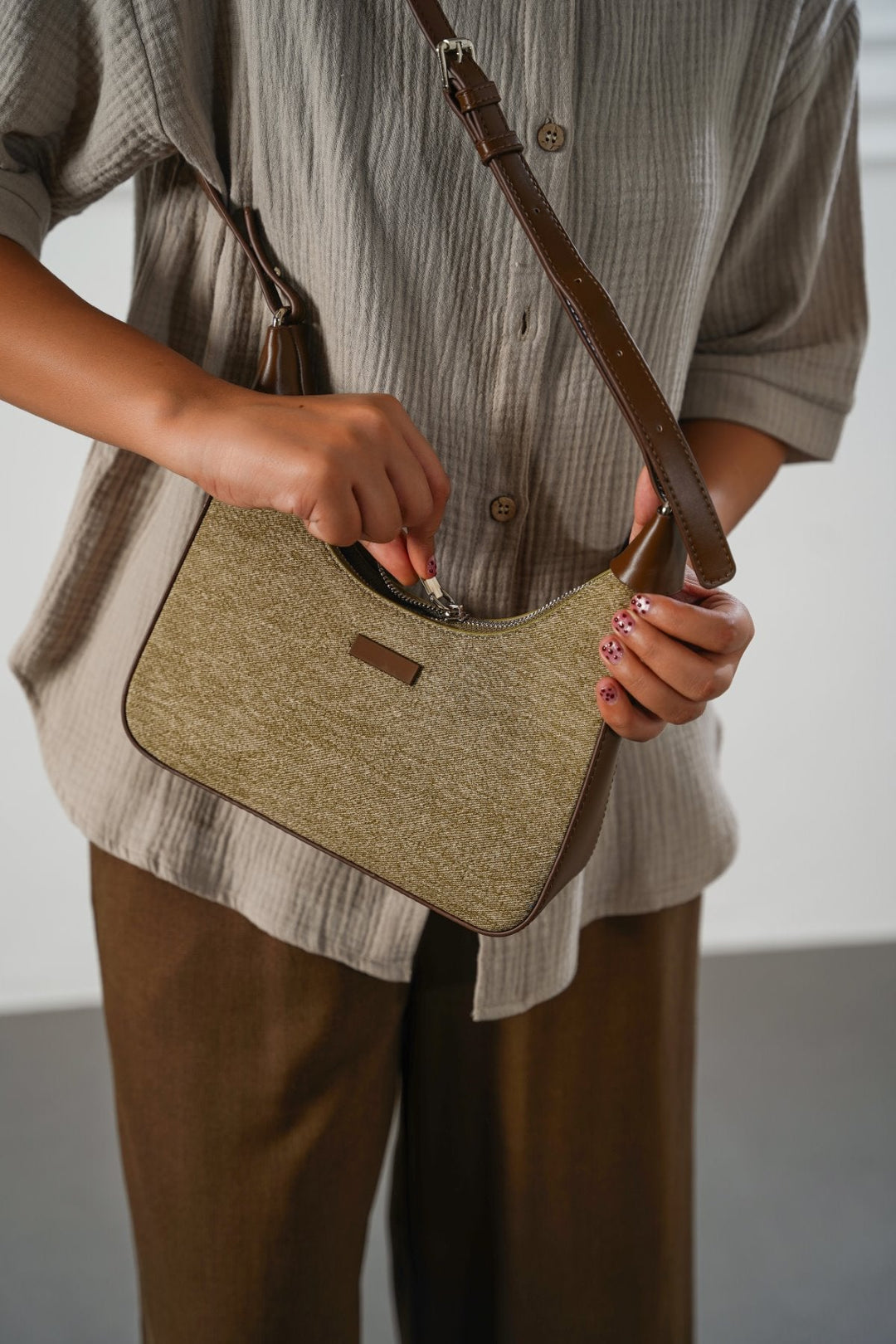 GREEN CADDESI LONG STRAP BAG