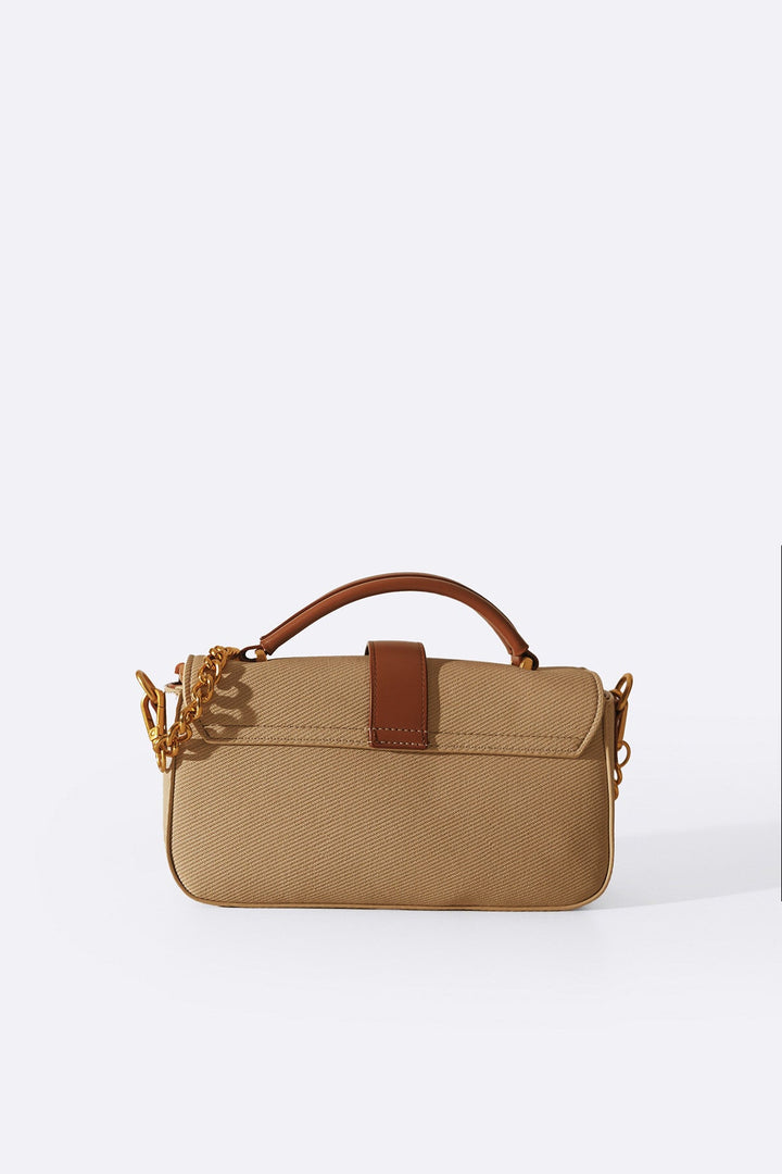 BEIGE YOLU TOP HANDLE BAG