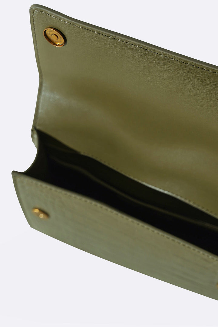 OLIVE BOXY STATEMENT BAG