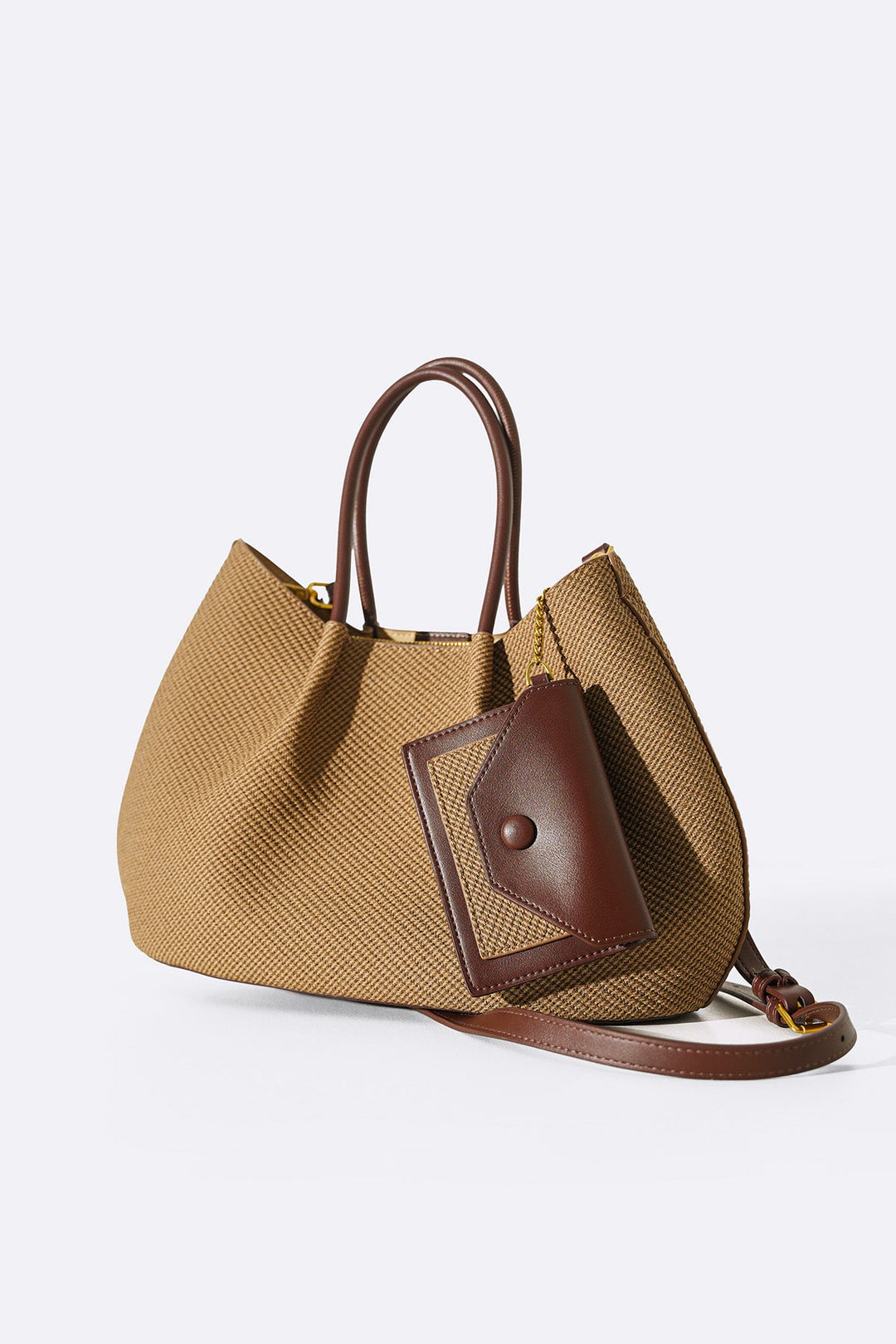 BEIGE KARAKOY TOP-HANDLE TOTE