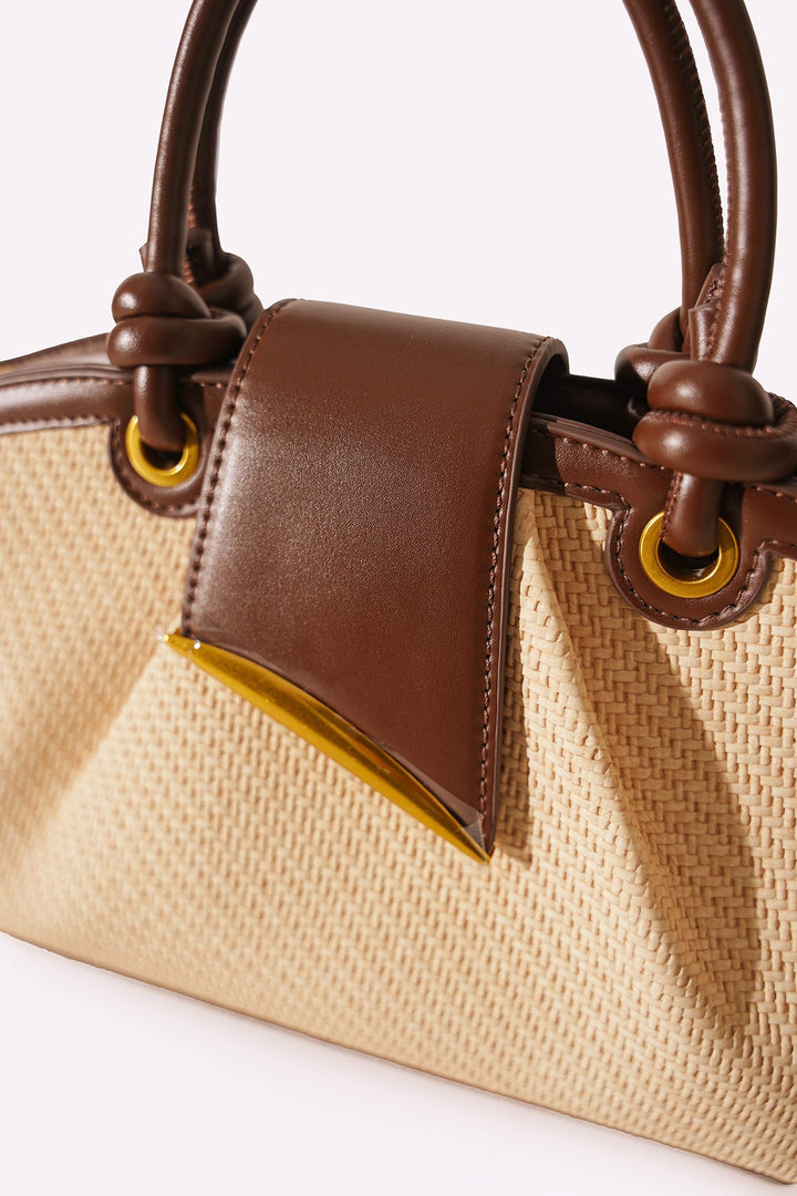 CREAM MODA TOP HANDLE BAG