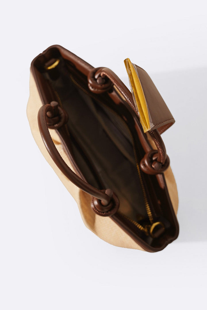 CREAM MODA TOP HANDLE BAG
