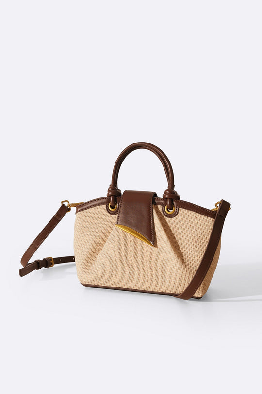 CREAM MODA TOP HANDLE BAG