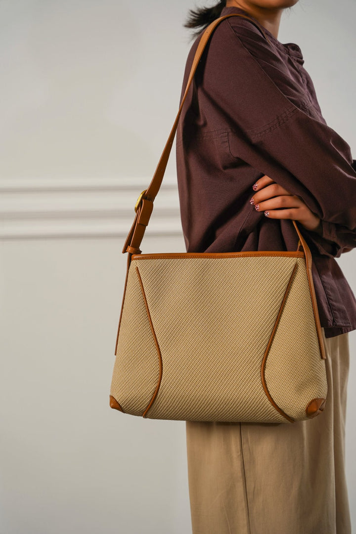 BEIGE RUMELI SHOULDER BAG