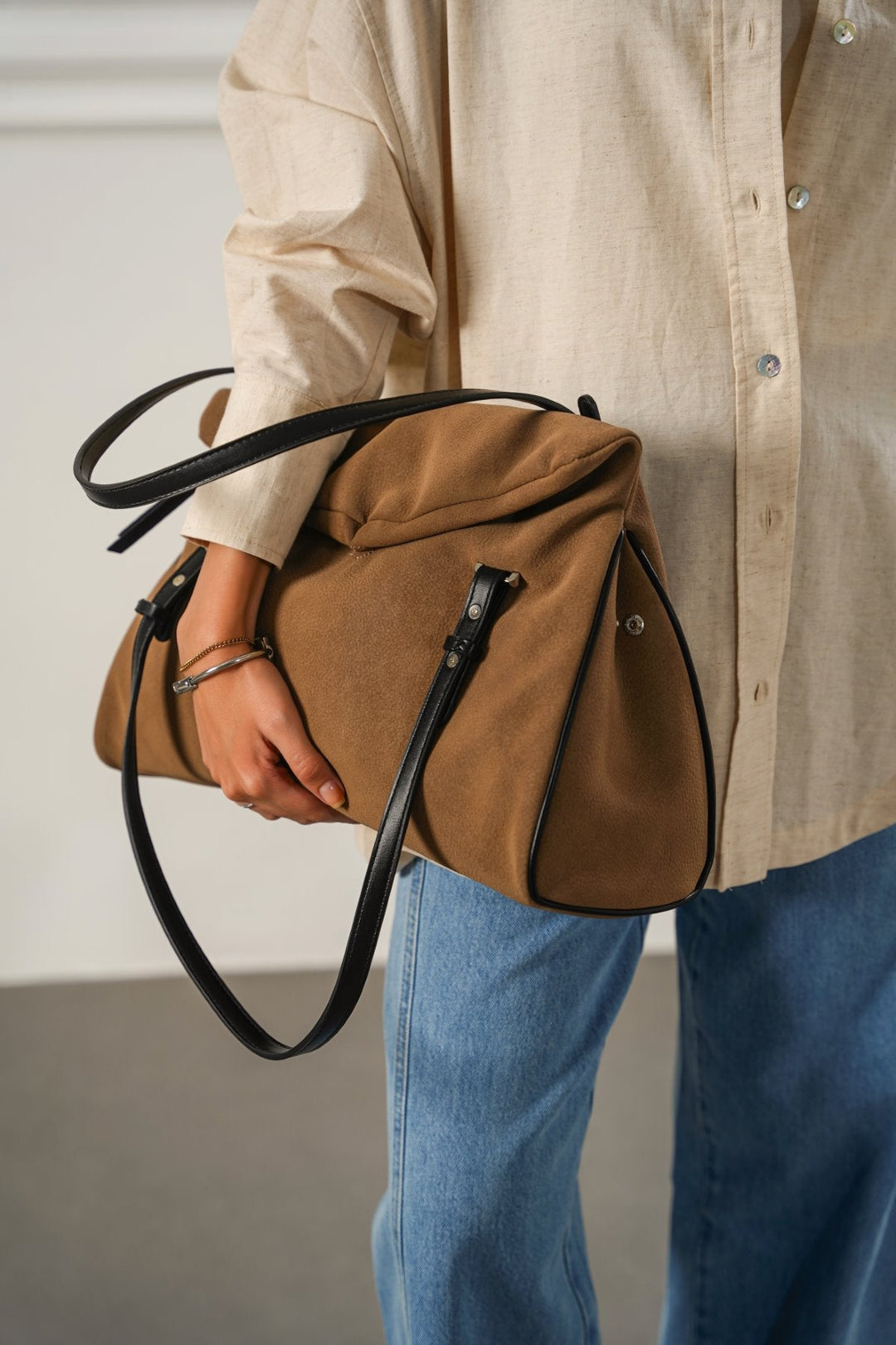 TAUPE BARBAROS TOTE