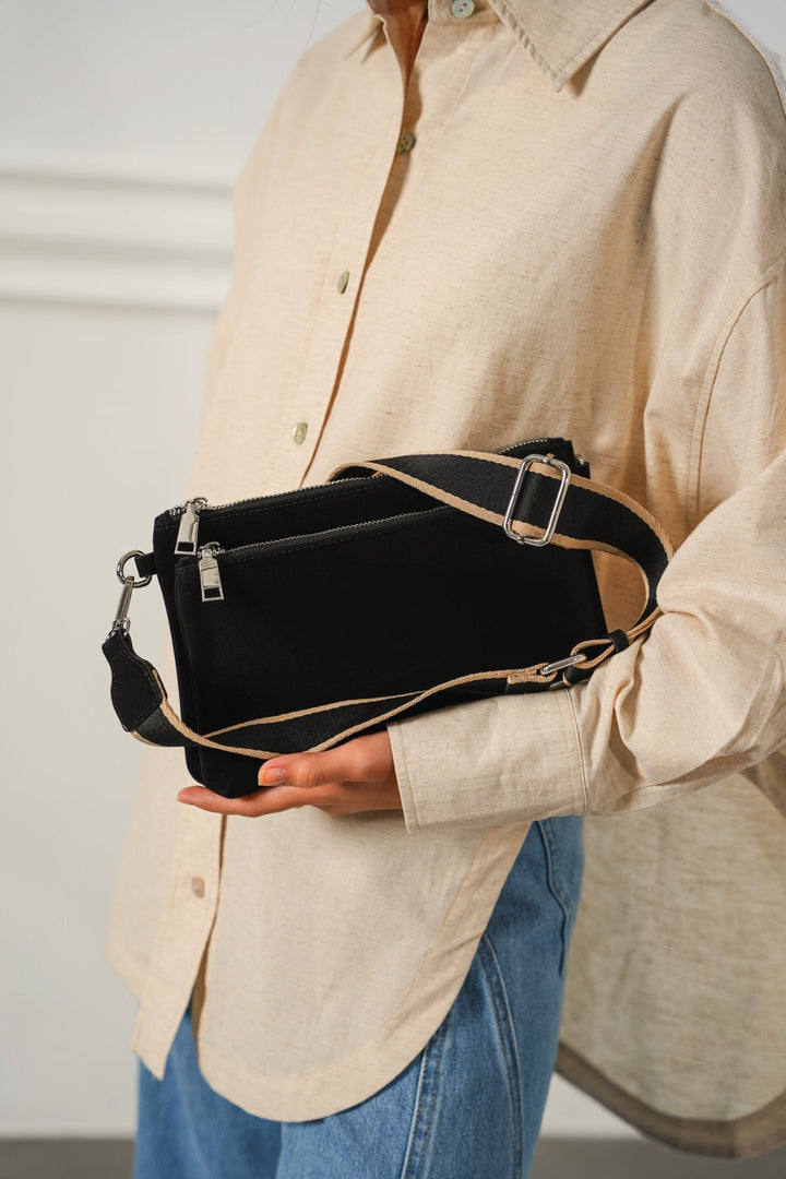 BLACK VELVET PEACH CROSSBODY