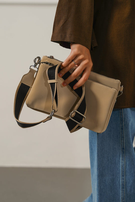 OFF WHITE VELVET PEACH CROSSBODY