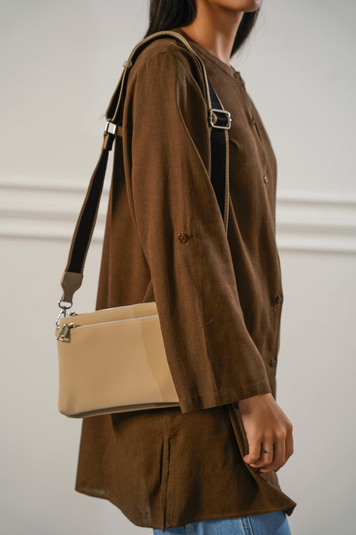 OFF WHITE VELVET PEACH CROSSBODY