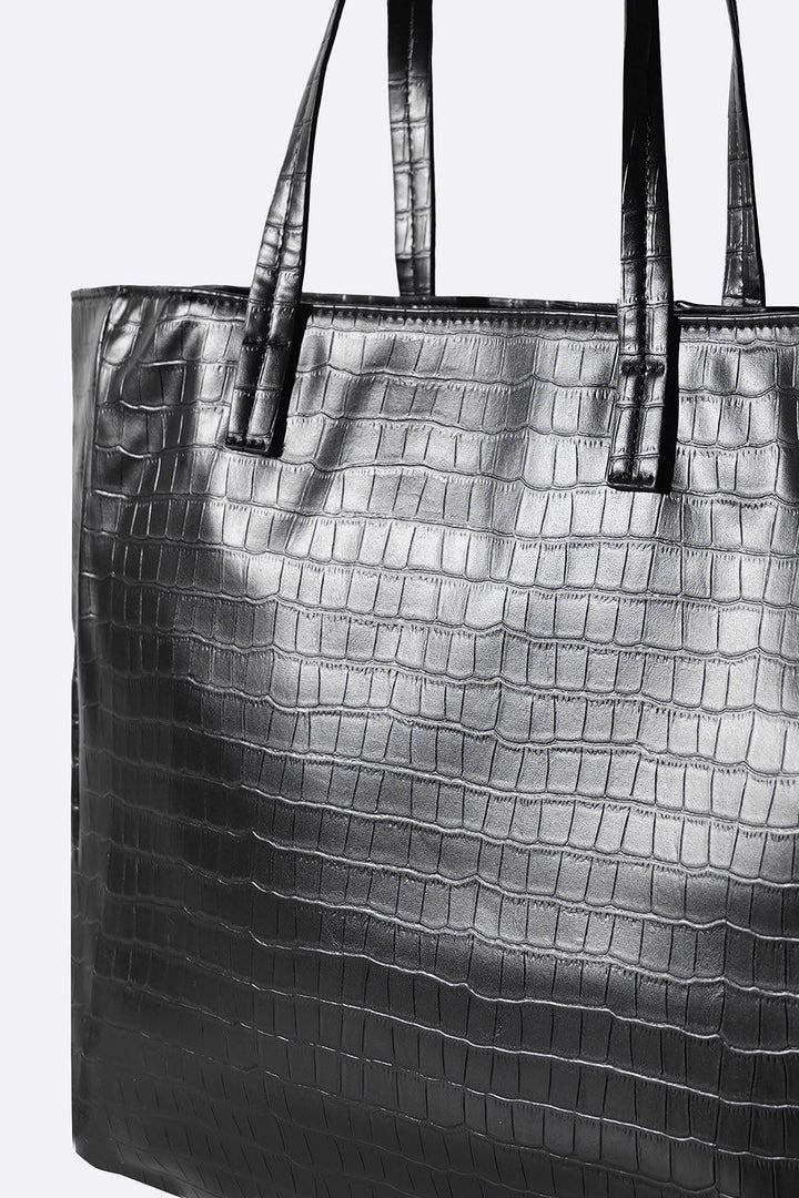 BLACK RAVELLO TOSS-IN TOTE