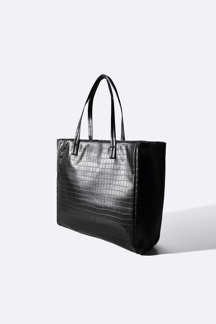 BLACK RAVELLO TOSS-IN TOTE