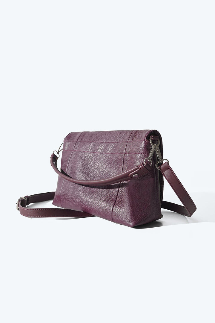 BURGUNDY MENORA CROSSBODY BAG