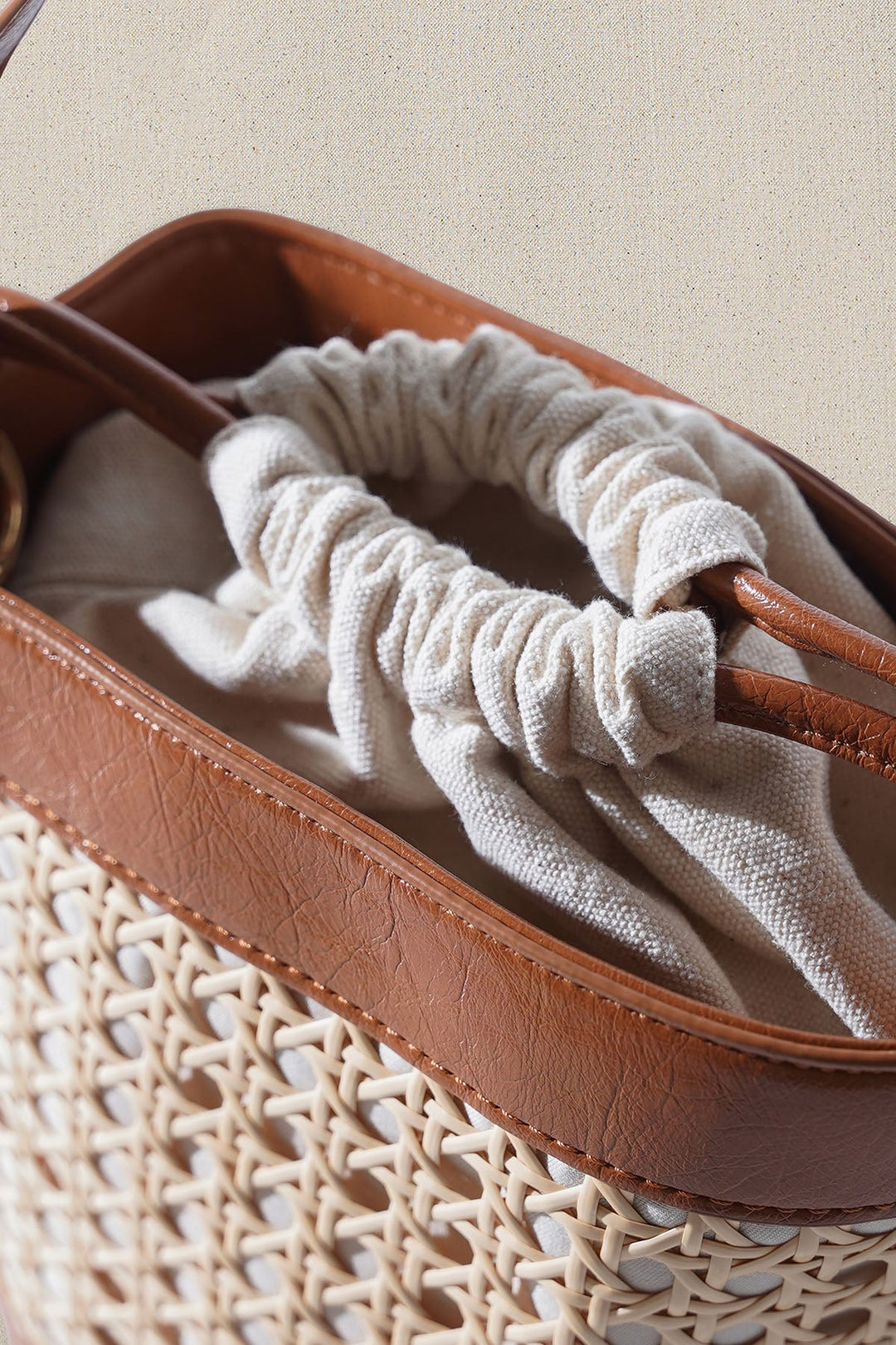 CAMEL TROPICANA BUCKET BAG