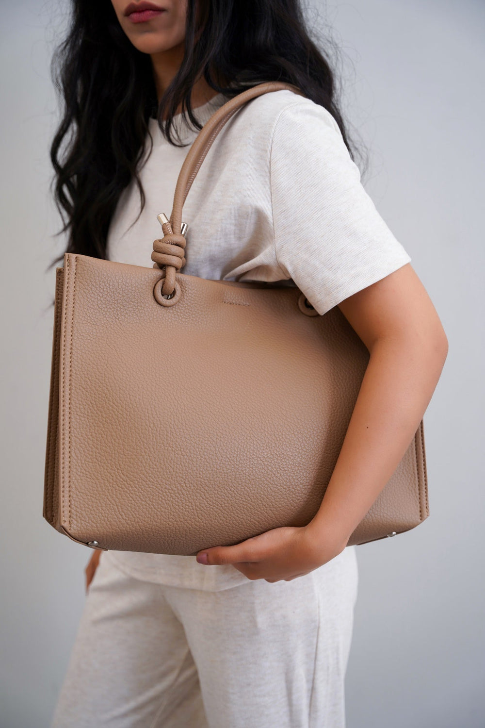 TAUPE MY LIFE'S INSIDE TOTE