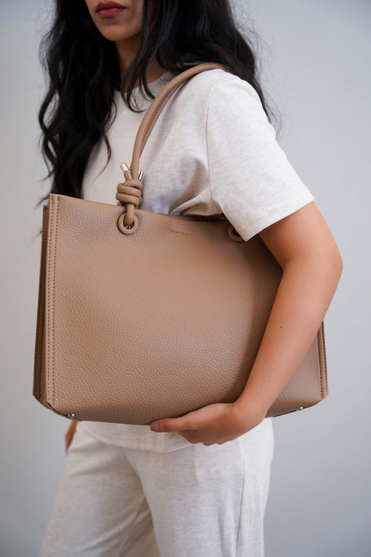 TAUPE MY LIFE'S INSIDE TOTE
