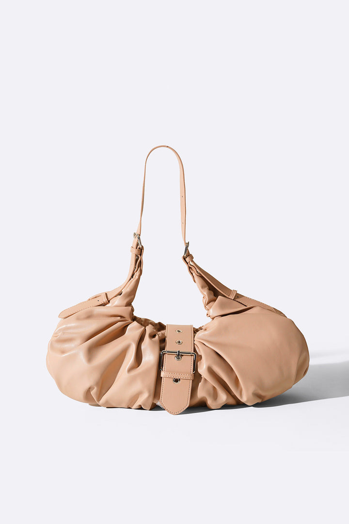 BEIGE CROISSANT SHOULDER BAG