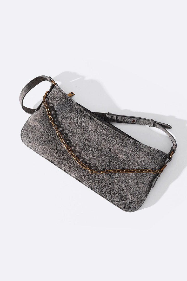 BLACK OCCASION PURSE IN GENUINE LEATHER