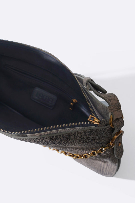 BLACK OCCASION PURSE IN GENUINE LEATHER