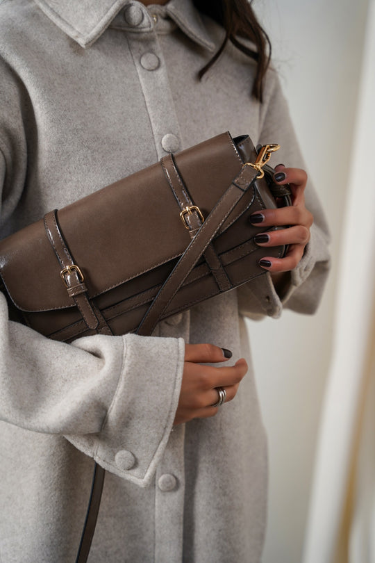 DARK BROWN ELBE CROSSBODY BAG