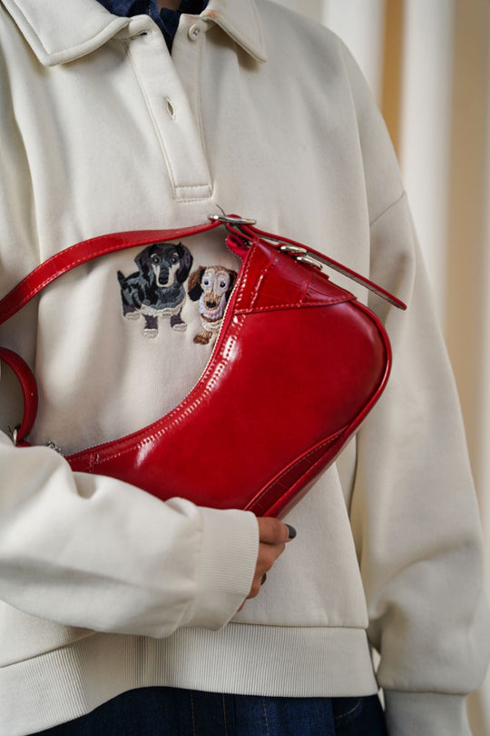 RED LARA SHOULDER BAG