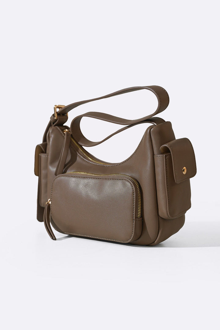 TAUPE EVERYTHING SHOULDER BAG