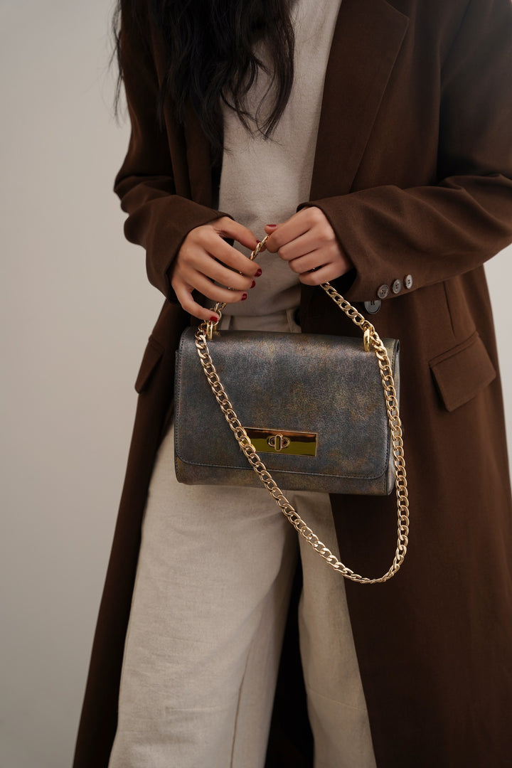 MULTI MERMAID BAG IN GENUINE LEATHER