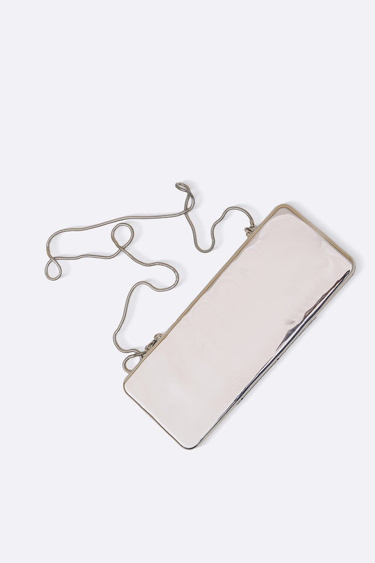 SILVER METALLIC NIGHT CLUTCH