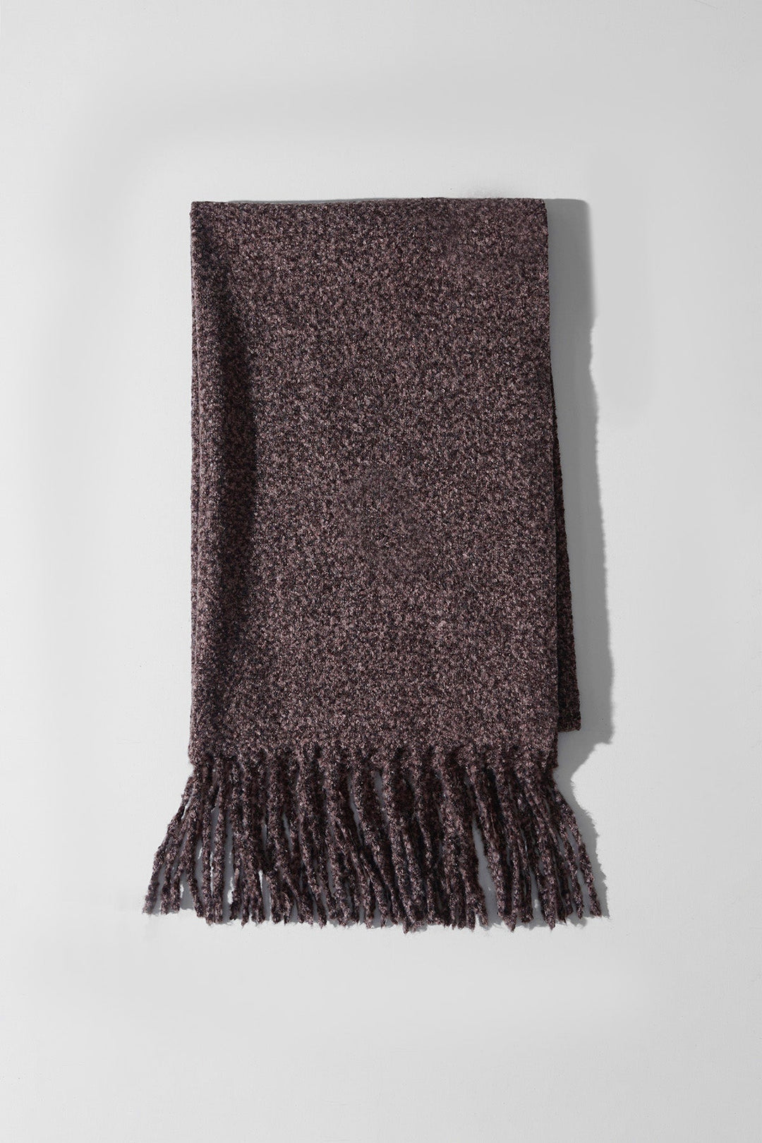 BROWN COZY MELANGE SCARF